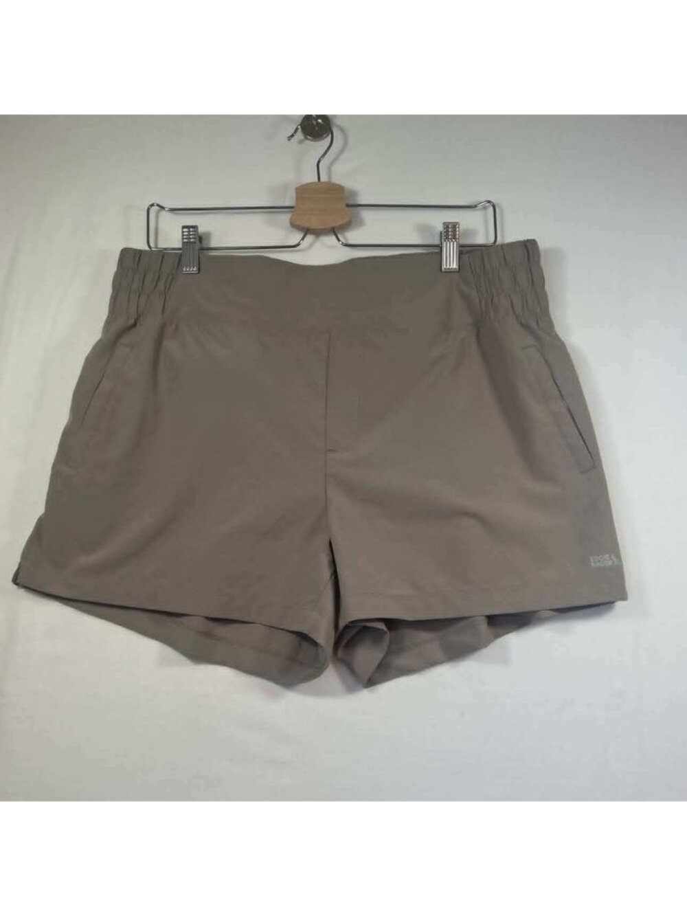Eddie Bauer Travex Womens XL Shorts Taupe Brown Ripstop Stretch‎ Hiking Outdoor